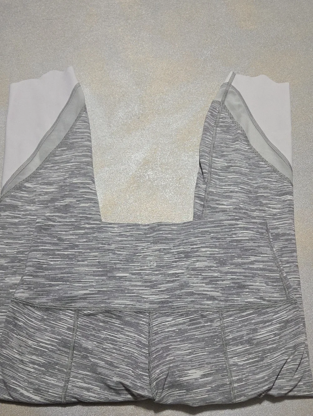 lululemon athletica Gray Space-Dye Leggings with White Panels